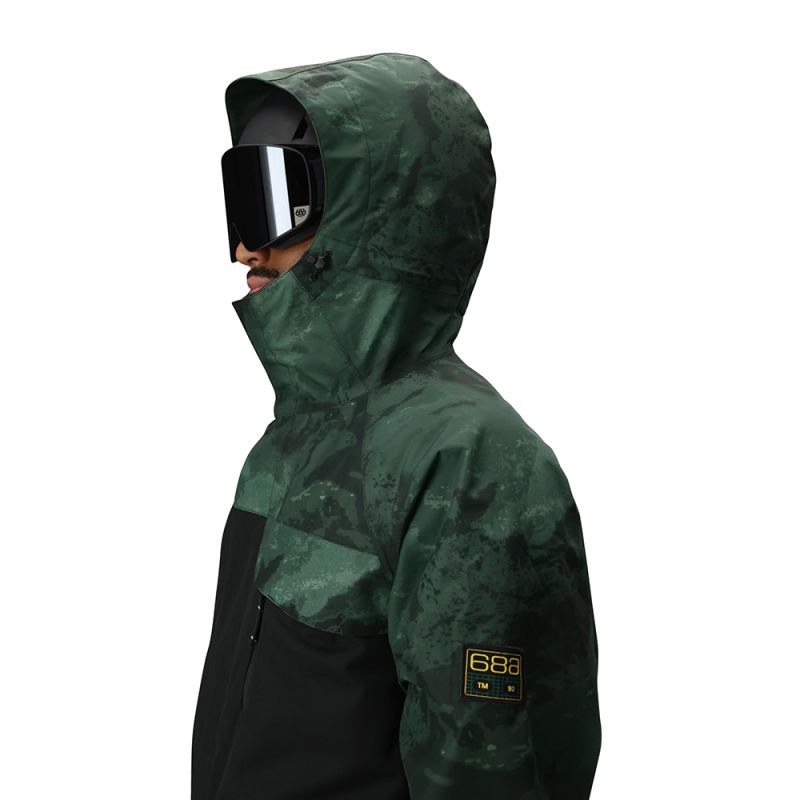 Сноубордична куртка 686 Geo Insulated moss green colorblock