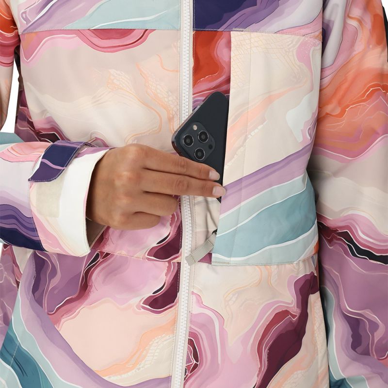 Жіноча сноубордична куртка 686 Athena Insulated sedimentary print