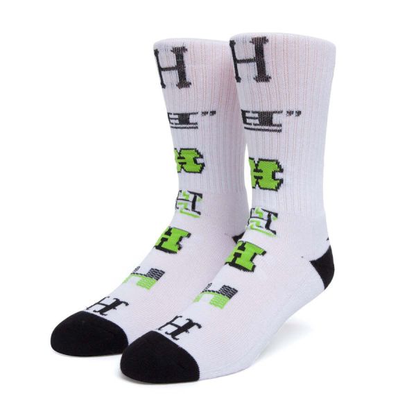 HUF HO22 20th anniversary crew sock white HUF HO22 20th anniversary crew sock white