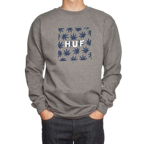 Hoodie HUF Plantlife box logo crew Hoodie HUF Plantlife box logo crew