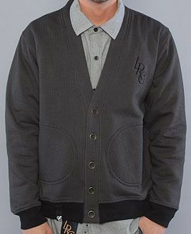 LRG The Name Dropper Cardigan in black LRG The Name Dropper Cardigan in black