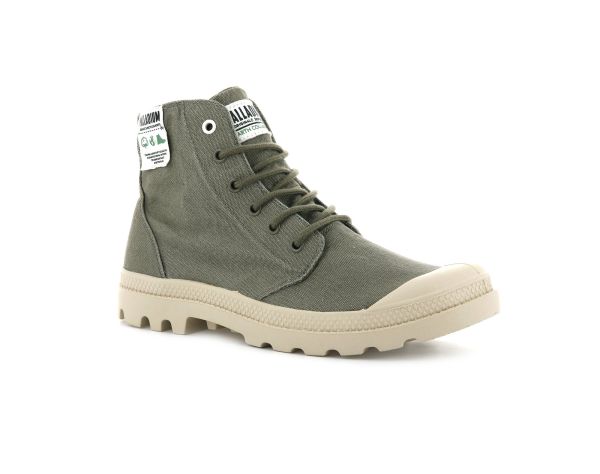 Ботинки Palladium Pampa hi organic dusky green