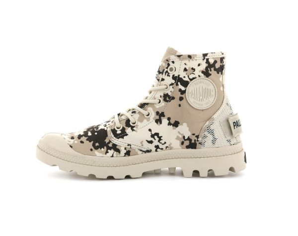 Palladium Pampa hi og beige camo