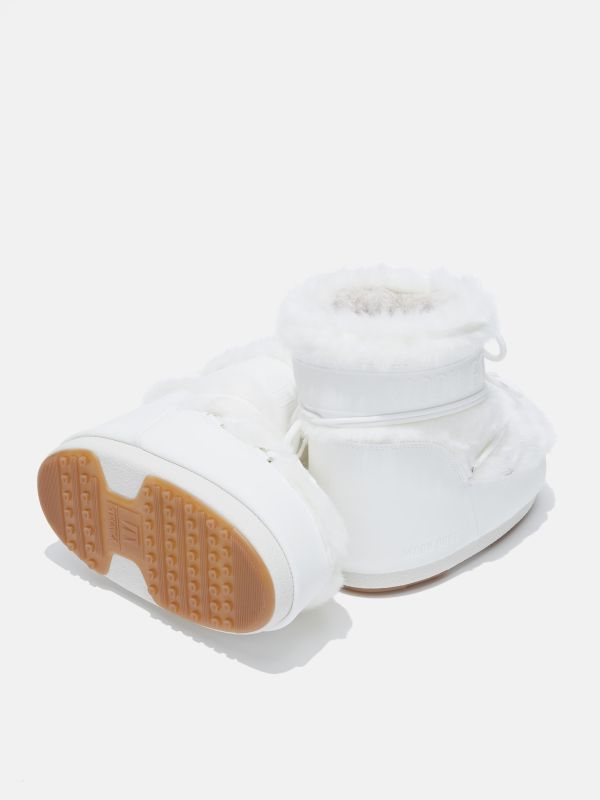 Низкие мунбуты Tecnica Moon Boot Icon low faux fur optical white