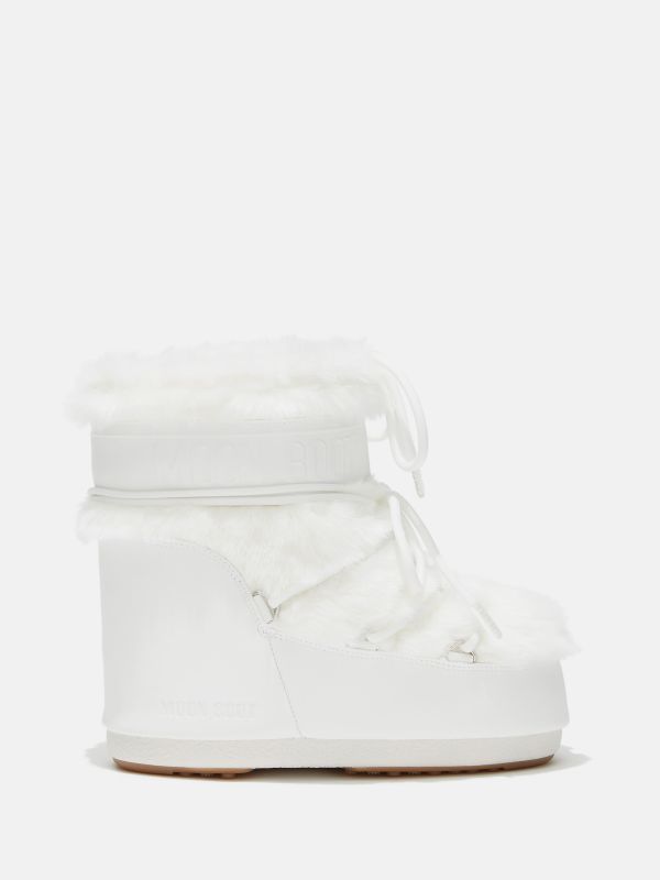 Tecnica Moon Boot Icon low faux fur optical white