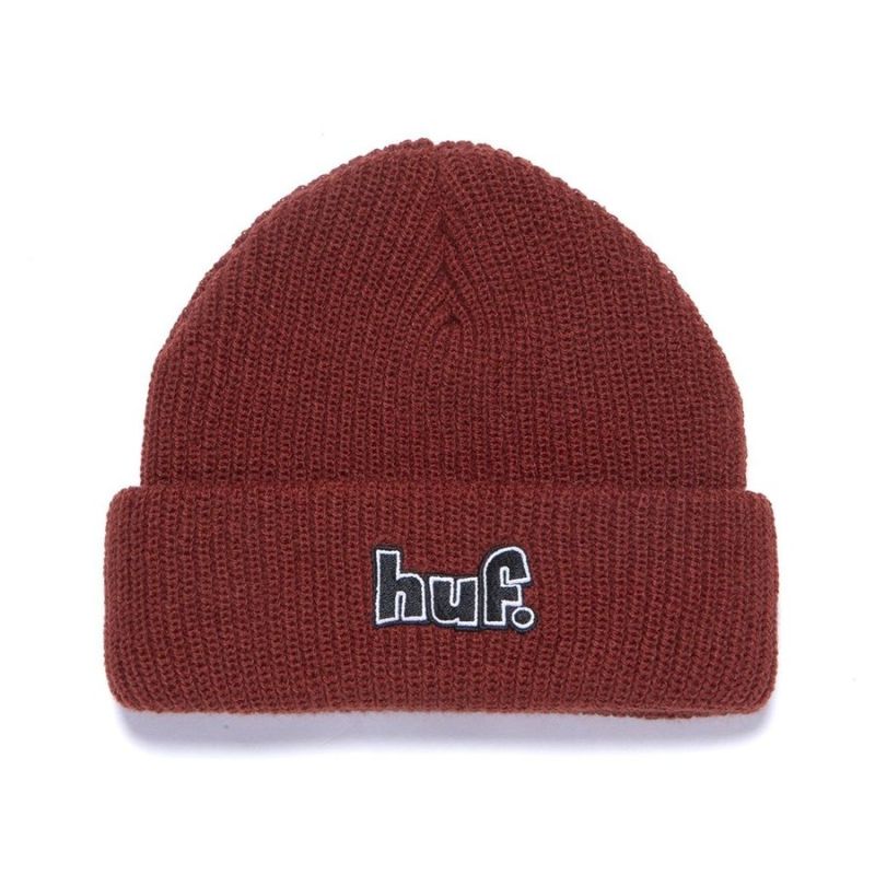 Шапка HUF HO20 93 logo usual beanie brick Шапка HUF HO20 93 logo usual beanie brick