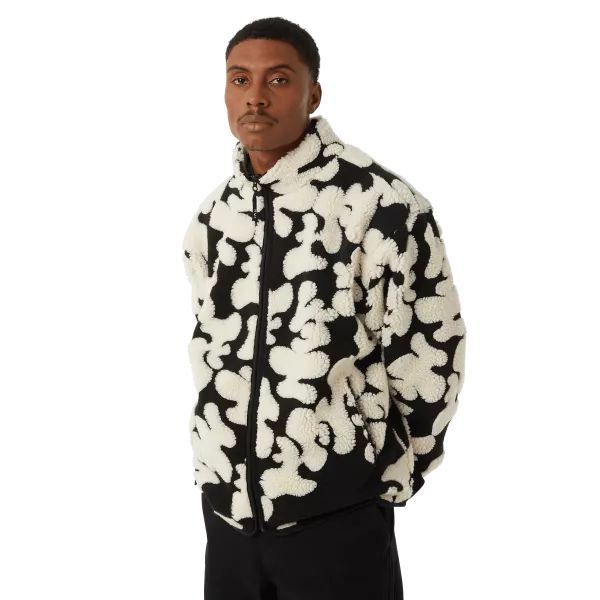 Куртка HUF FA24 Abstract High Pile jaquard black