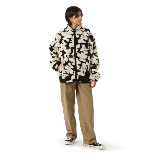 Куртка HUF FA24 Abstract High Pile jaquard black