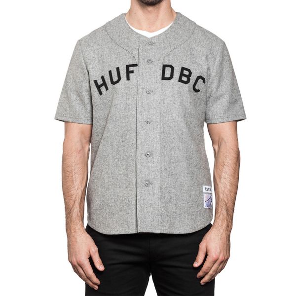 Jersey HUF SF Captain's baseball gray wool Jersey HUF SF Captain's baseball gray wool