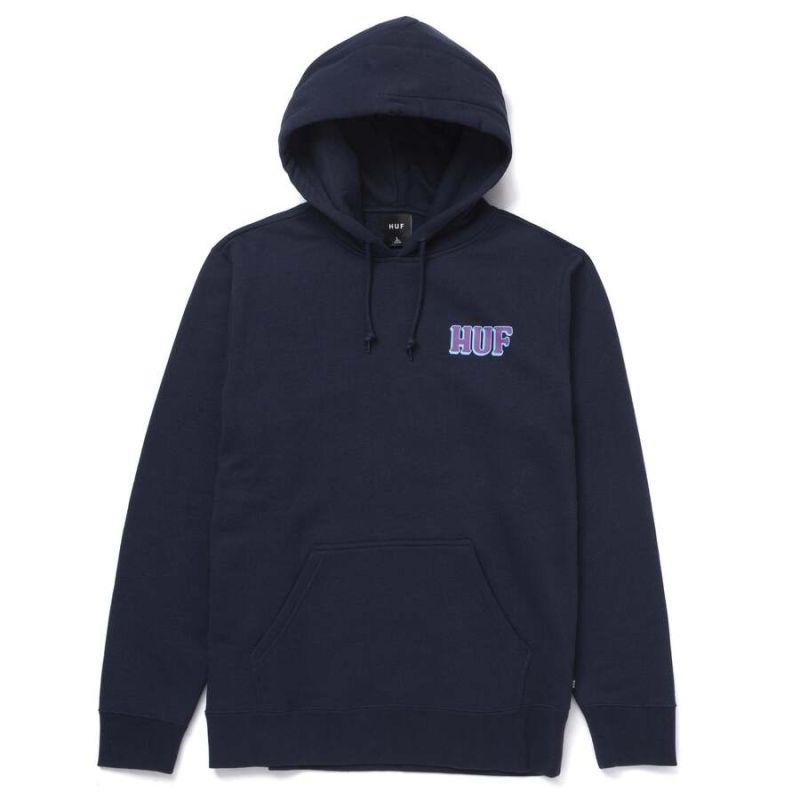 Hoodie HUF HO21 Collision pullover navy blazer