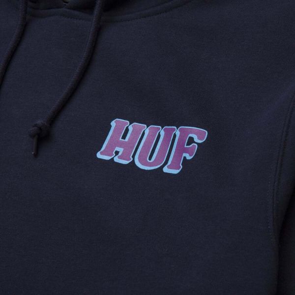 Hoodie HUF HO21 Collision pullover navy blazer