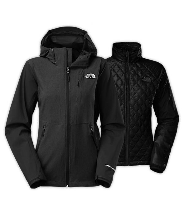 Женская куртка The North Face Thermoball triclimate jacket black grey Женская куртка The North Face Thermoball triclimate jacket black grey