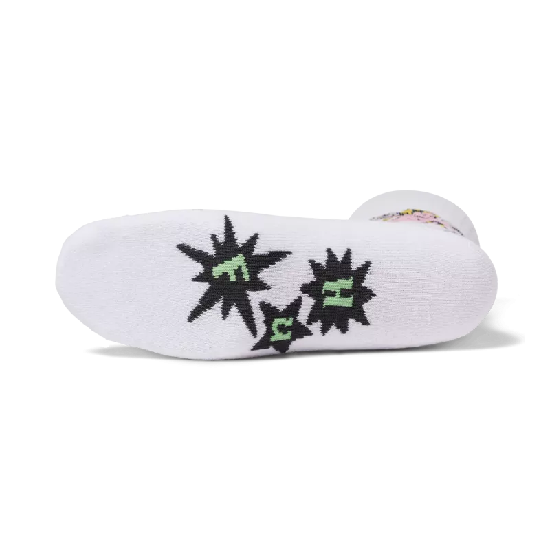 HUF SP25 Cupid crew sock white