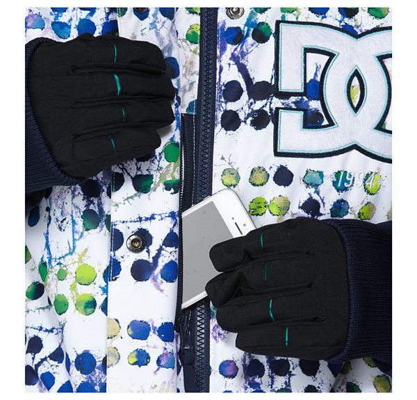 Snowboard woman's jacket DC Squad bright white pattern