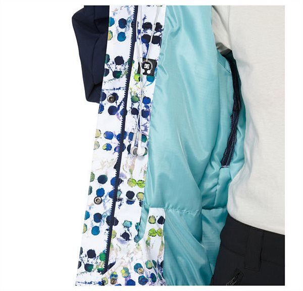 Snowboard woman's jacket DC Squad bright white pattern