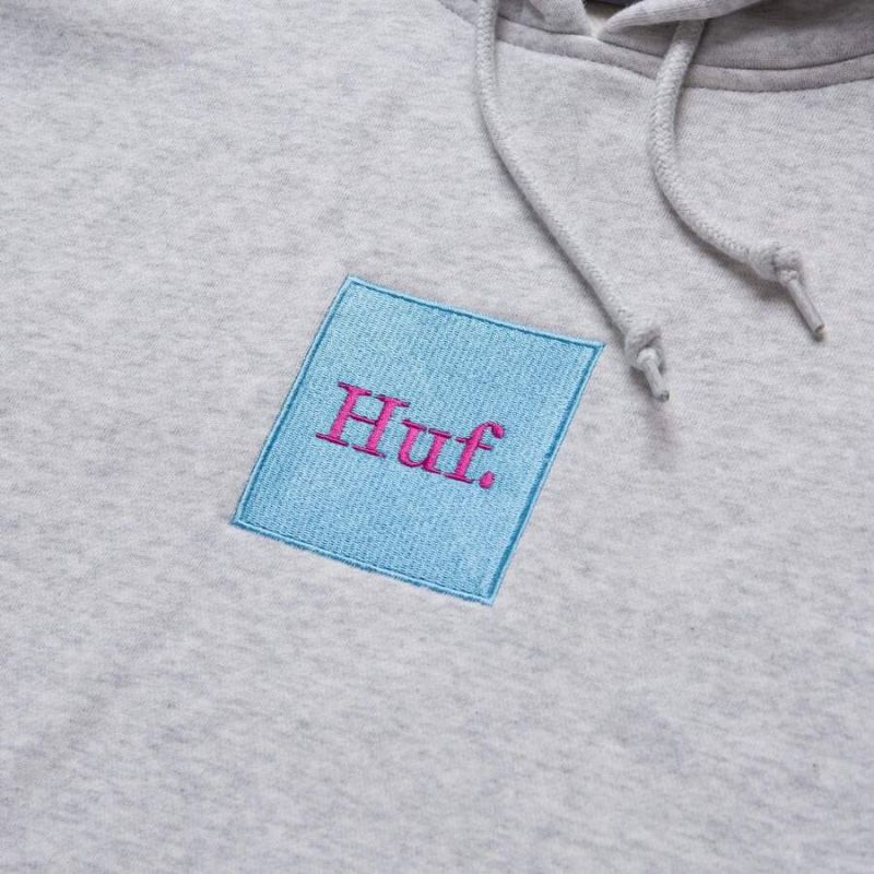 Худи HUF FA21 Domestic box emb athletic heather