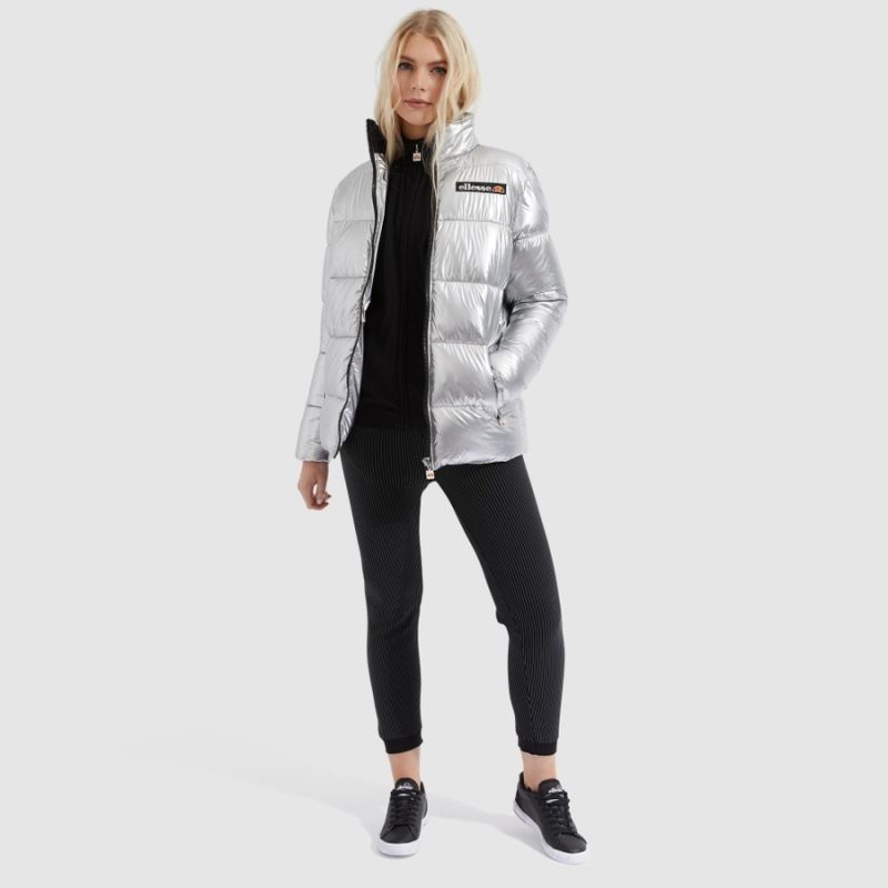 Woman's jacket Ellesse Sisa padded silver