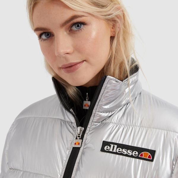 Woman's jacket Ellesse Sisa padded silver