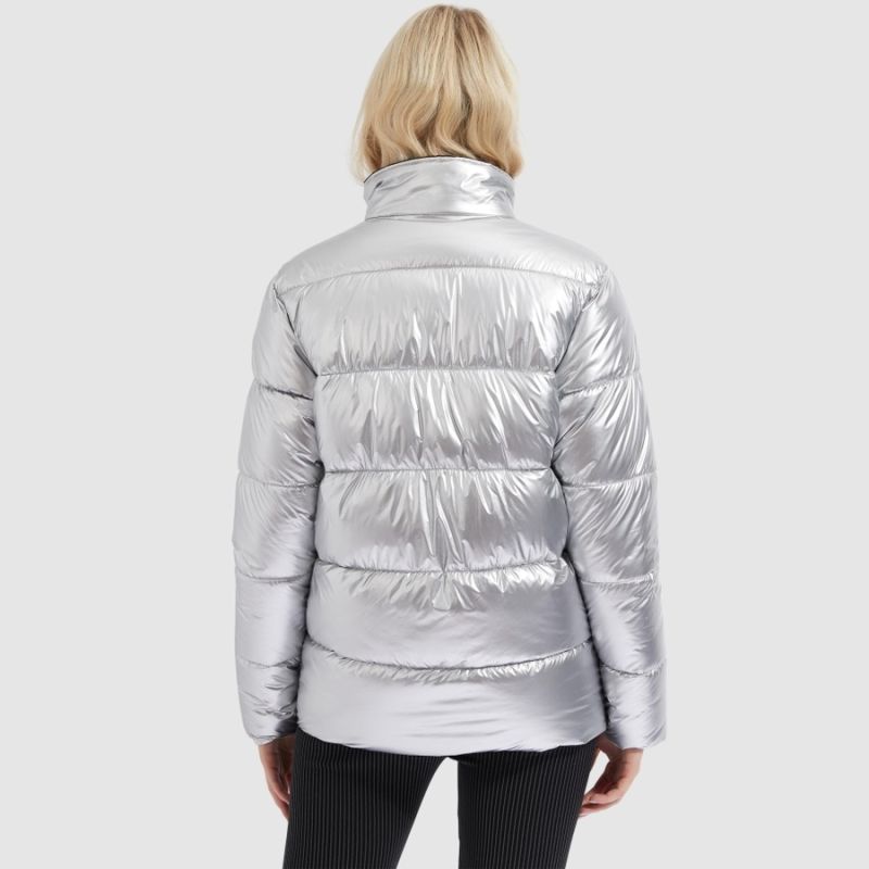 Woman's jacket Ellesse Sisa padded silver