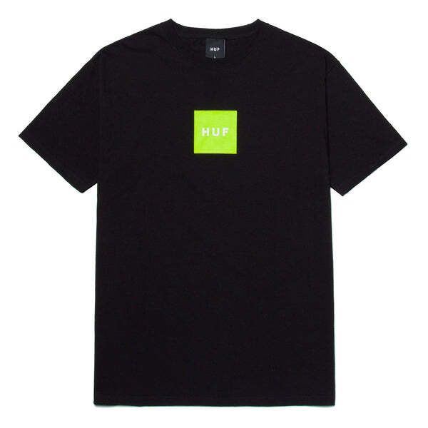 HUF SP22 Essentials box logo tee black HUF SP22 Essentials box logo tee black