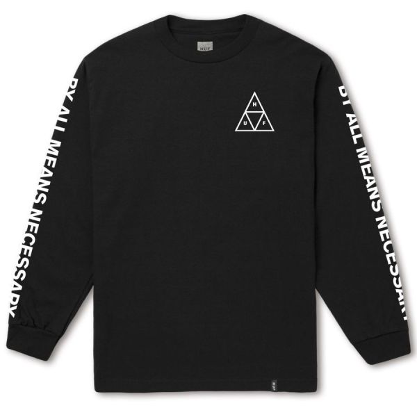 Longsleeve HUF Essentials Triple Triangle tee black Longsleeve HUF Essentials Triple Triangle tee black