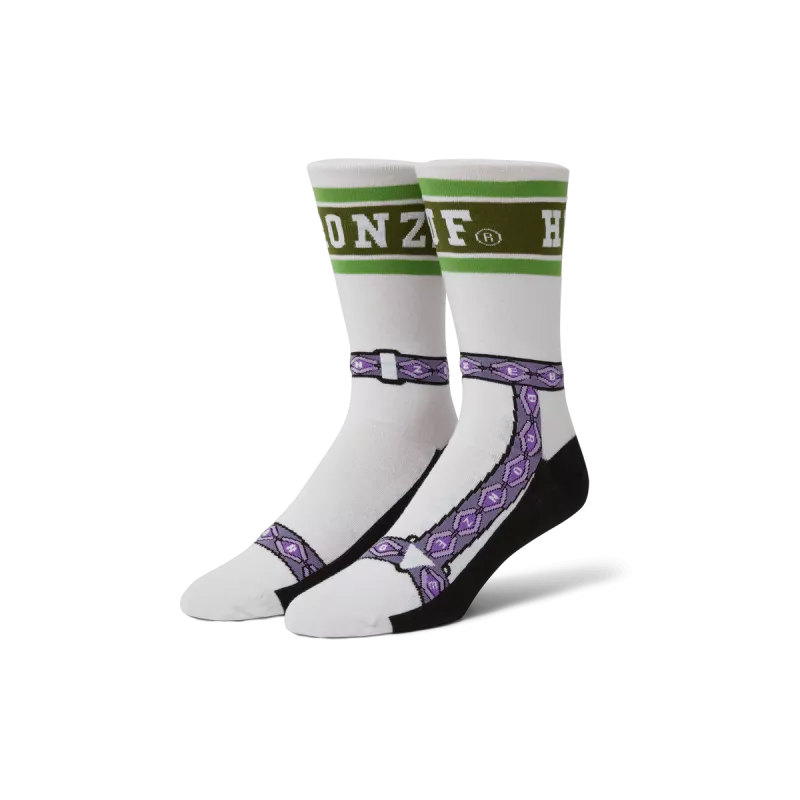 Носки HUF X Bronze HO24 Granola crew sock white