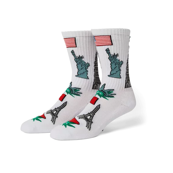 Носки HUF FA25 Green Buddy Tourist white