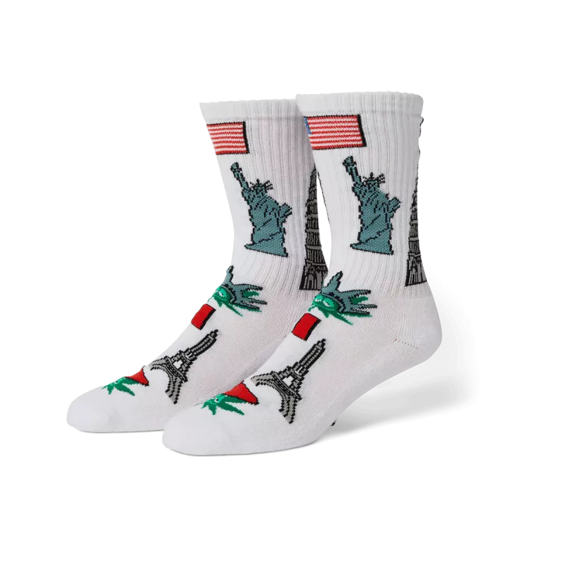 Носки HUF FA25 Green Buddy Tourist white