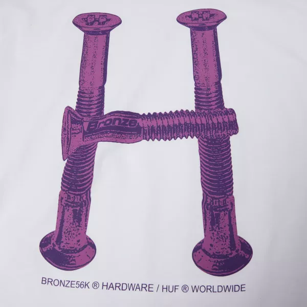 Футболка HUF X Bronze HO24 H Bolts TT white