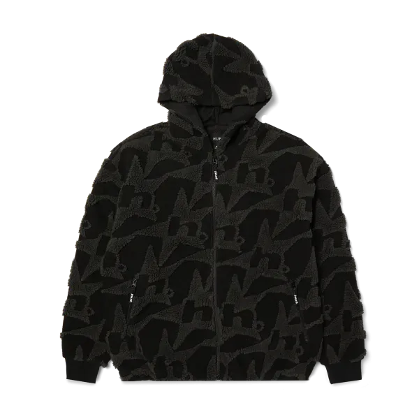 Шерпа HUF SP26 H Star Repeat High Pile jacket black