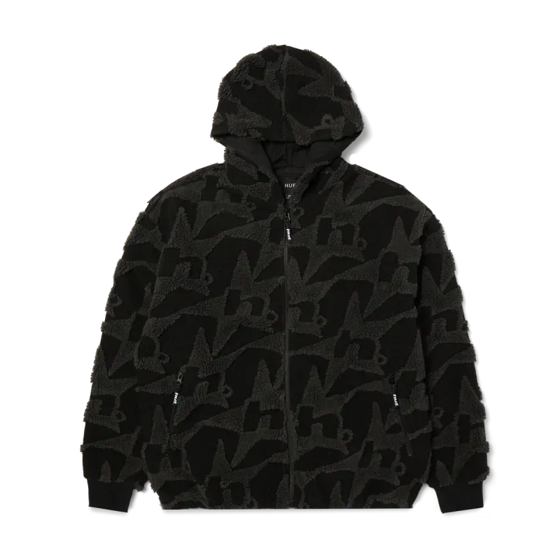Шерпа HUF SP26 H Star Repeat High Pile jacket black