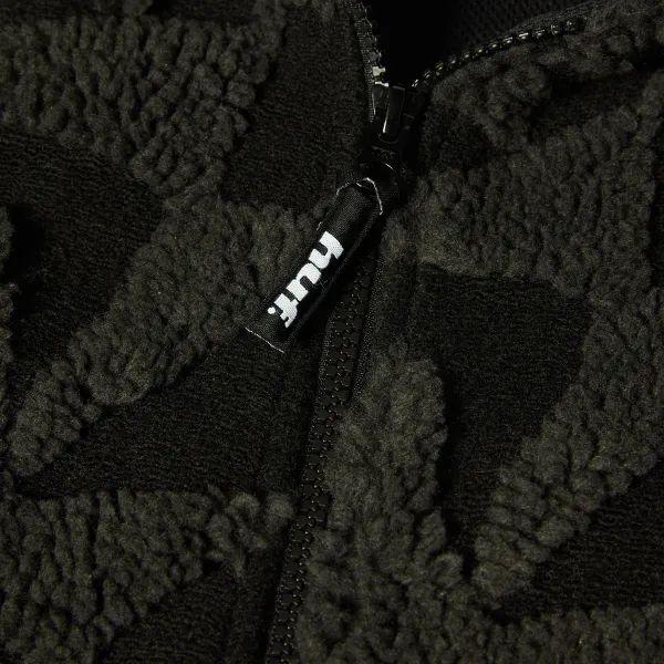 Шерпа HUF SP26 H Star Repeat High Pile jacket black