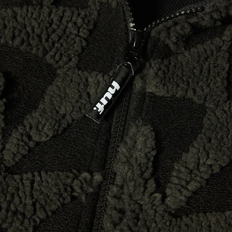 Шерпа HUF SP26 H Star Repeat High Pile jacket black