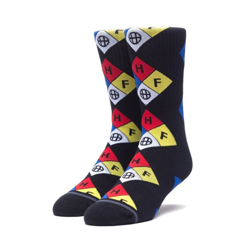 HUF FA19 Hazard sock black