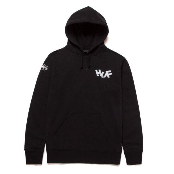 Hoodie HUF SP21 Haze brush black