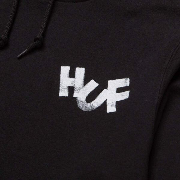 Hoodie HUF SP21 Haze brush black