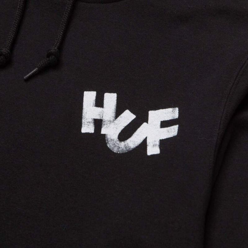 Hoodie HUF SP21 Haze brush black