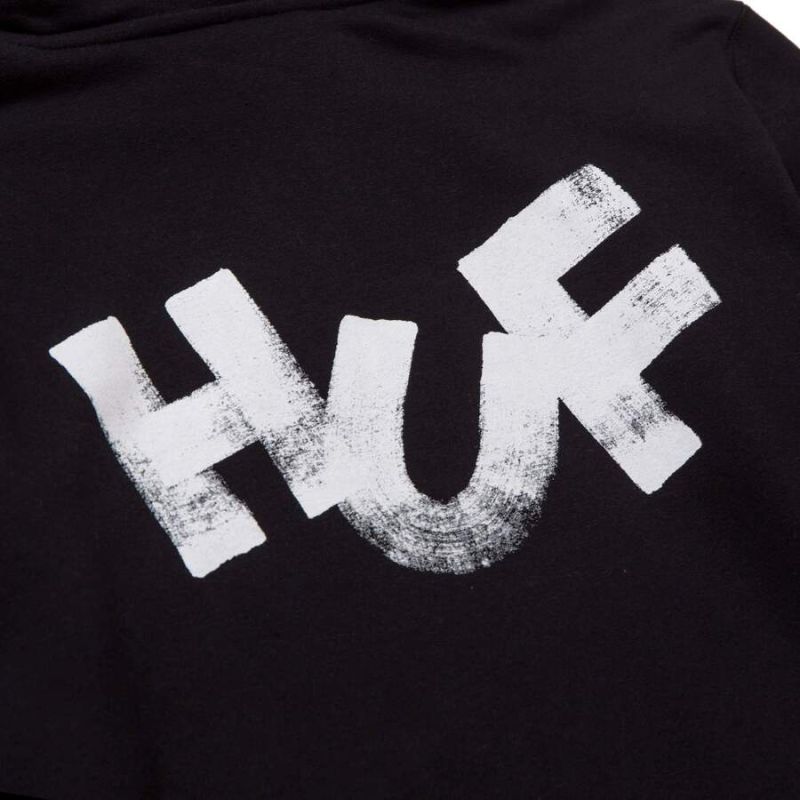 Hoodie HUF SP21 Haze brush black