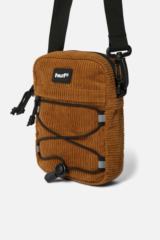 Сумка HUF SP26 Corduroy Bowery side bag brown