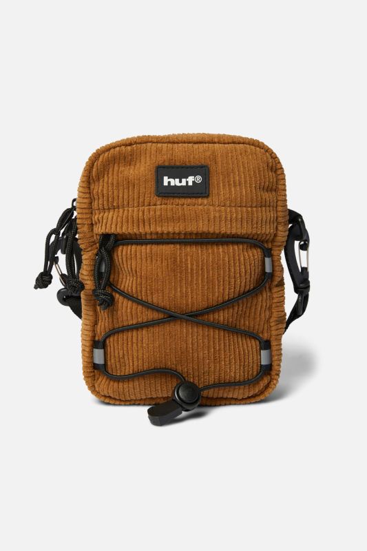 Сумка HUF SP26 Corduroy Bowery side bag brown