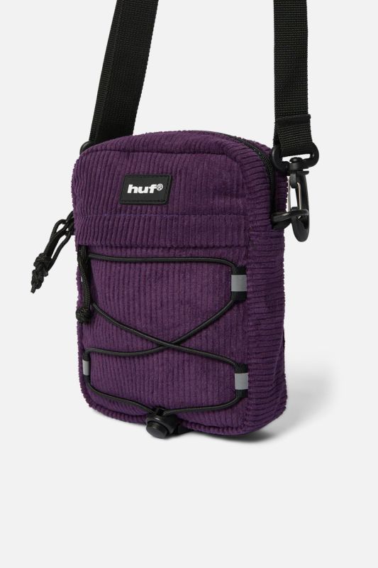 Сумка HUF SP26 Corduroy Bowery side bag dark berry