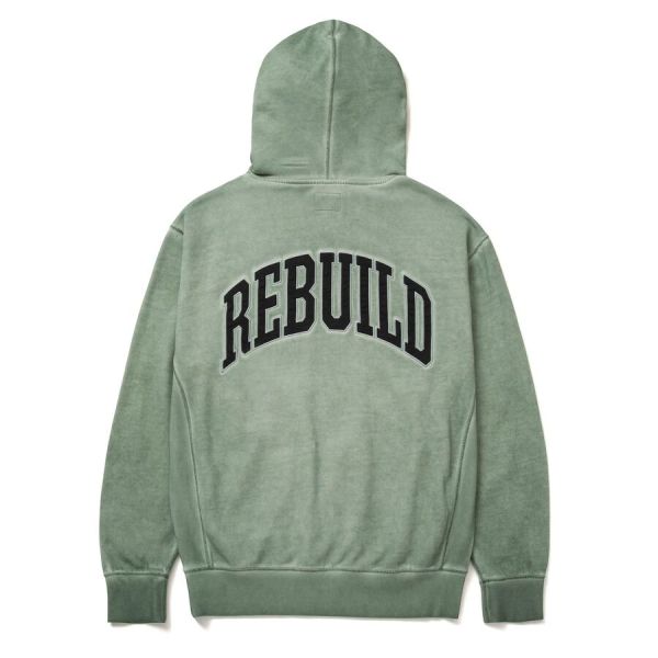Hoodie HUF FA22 Destroy rebuild faded basil