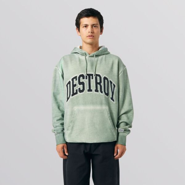 Hoodie HUF FA22 Destroy rebuild faded basil