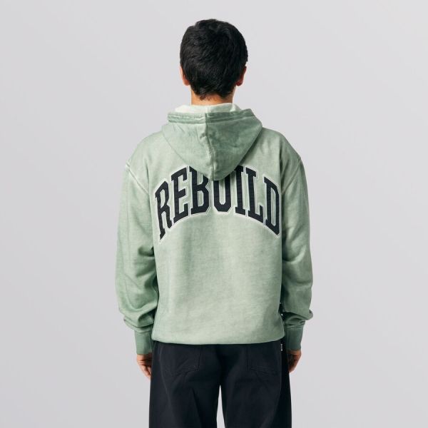 Hoodie HUF FA22 Destroy rebuild faded basil