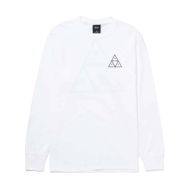 Лонгслів HUF Essentials Triple triangle ls tee white