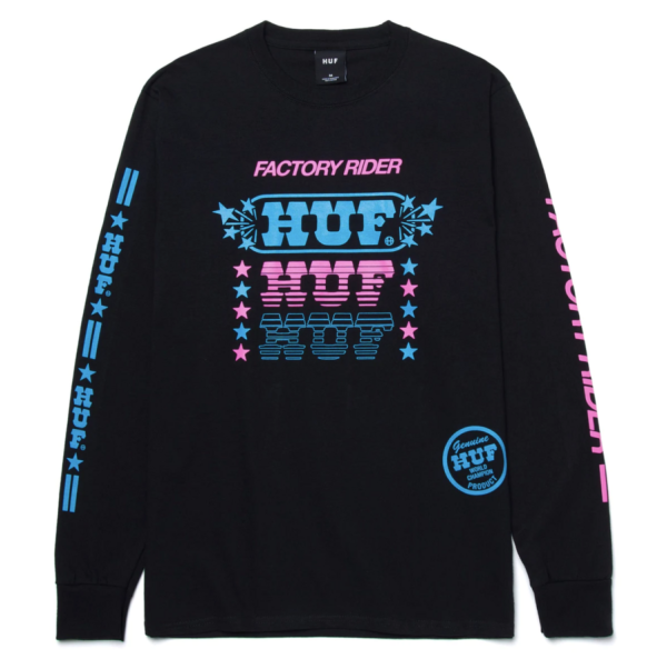 Longsleeve HUF Factory Rider black Longsleeve HUF Factory Rider black
