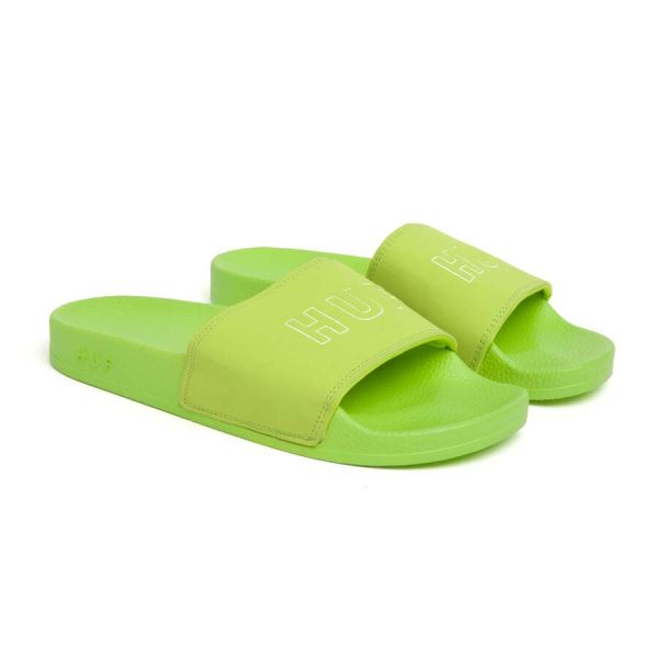 HUF FA22 OG logo slide green HUF FA22 OG logo slide green