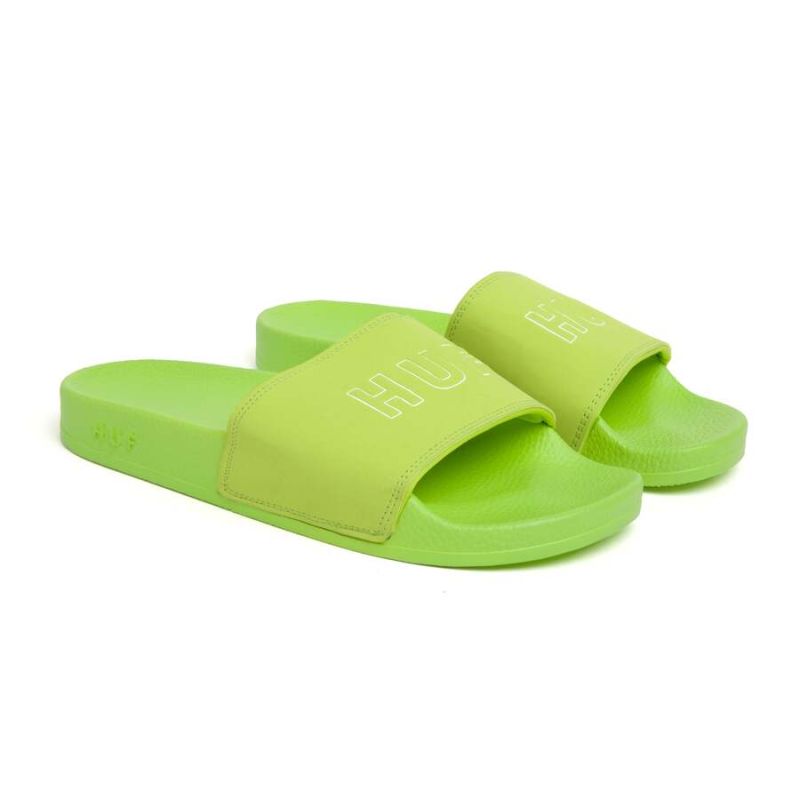 HUF FA22 OG logo slide green HUF FA22 OG logo slide green