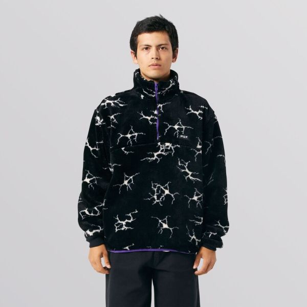 Кофта HUF FA22 Quake sherpa 1/4 zip black