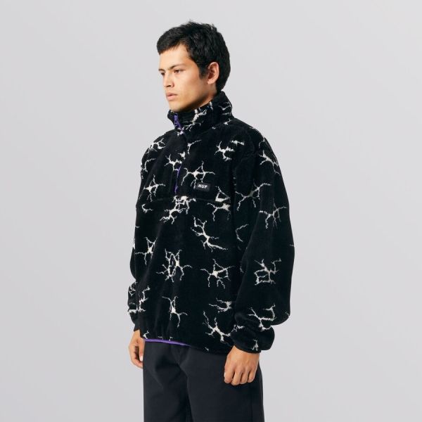 Кофта HUF FA22 Quake sherpa 1/4 zip black